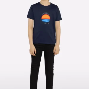 Navy Graphic Printed T-Shirt