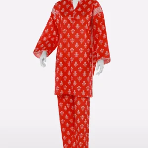 Coral Printed Teens 2PC girl