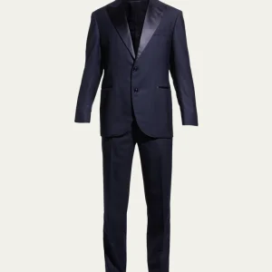 Men's Solid Peak-Lapel Tuxedo
