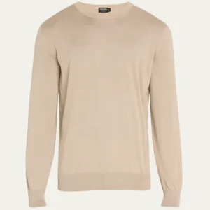 Men's Cashseta Cashmere and Silk Crewneck Sweater