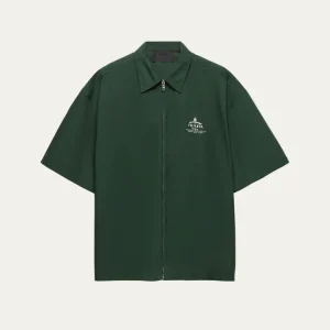 Men's Technical Cotton Zip-Up Shirt